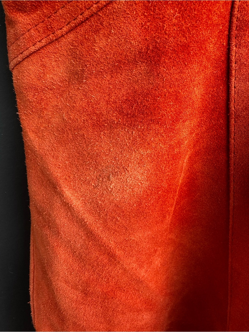 Free People burnt orange suede apron dress - Picture 7 of 7